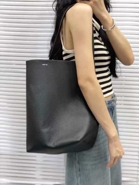 Minimalist Suede Hobo Bag in Cognac - 4