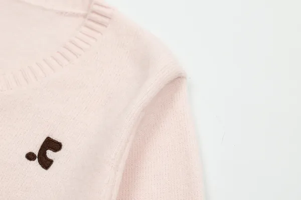 Saint Tears V-Neck Cropped Knit Sweater Black - 16