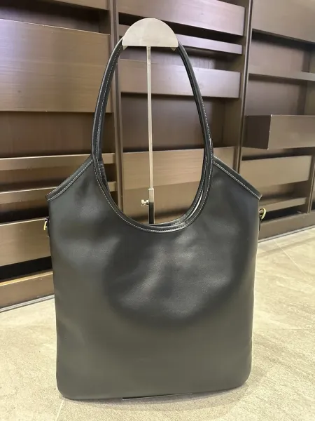 Miu Miu Logo-Embossed Distressed Brown Tote Bag - 21