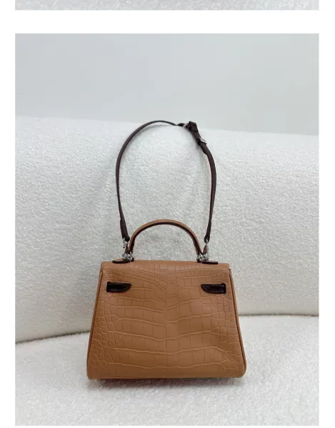 Hermès Mini Kelly Pochette Crocodile Black Handbag - 41