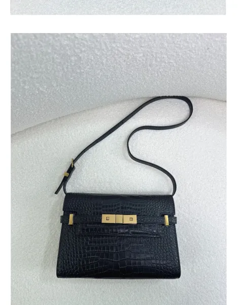 Saint Laurent Kate Medium Burgundy Leather Shoulder Bag - 32