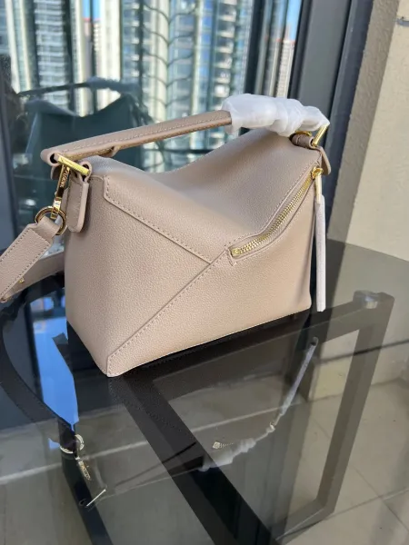 Loewe Puzzle Mini Bag Off-White Leather Shoulder Bag - 13