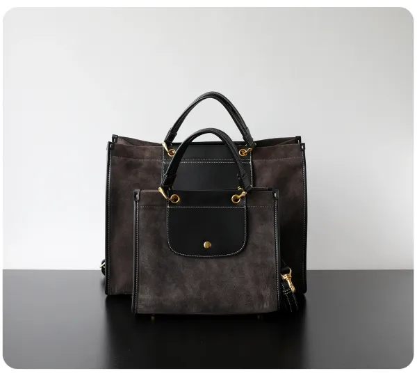 Longchamp Le Pliage Xtra Suede Tote Bag Charcoal Gray Handbag - 14