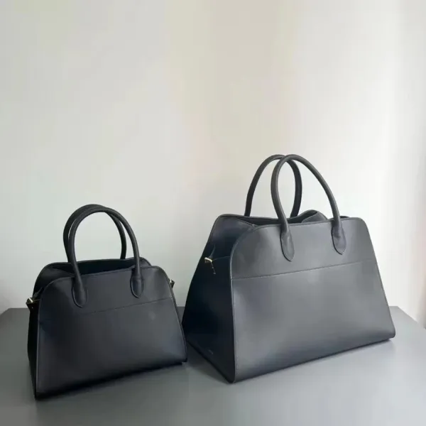 The Row Mini Soft Suede Beige Boston Bag - 22