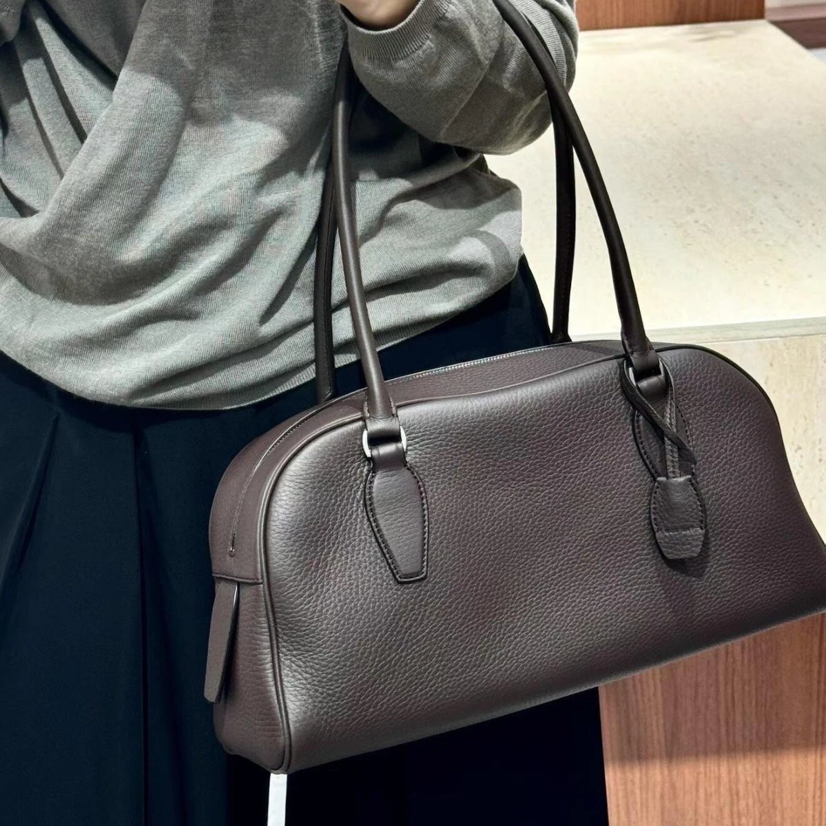 Leather Bowling Bag
