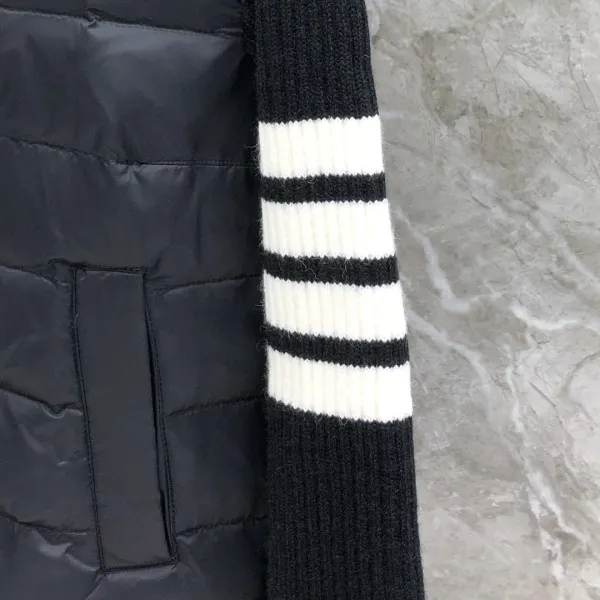 Thom Browne 4-Bar Stripe Hooded Down Vest Gray - 14