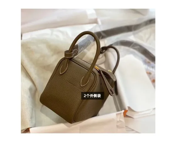 Hermès Lindy Bag Black Togo Leather Shoulder Bag - 12