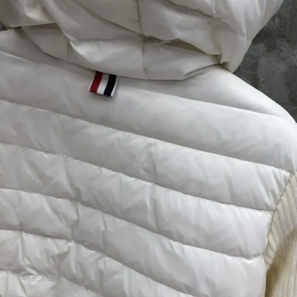 Thom Browne 4-Bar Stripe Hooded Down Vest Gray - 22