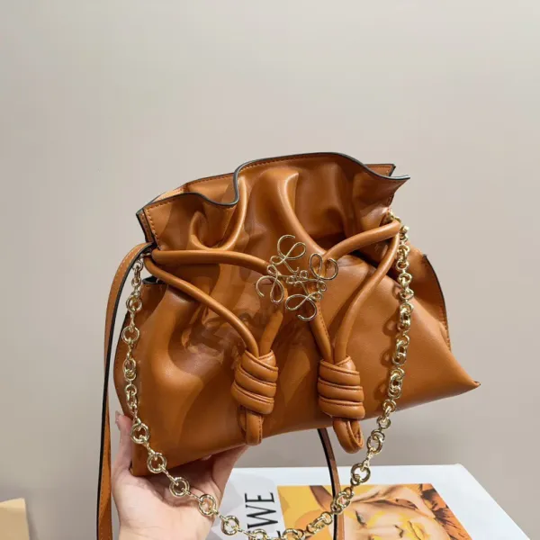 Loewe Flamenco Bucket Bag Mustard Yellow Handbags - 12