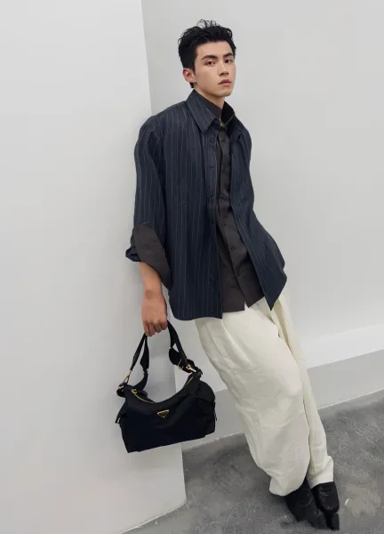 Prada Reporter Nylon Messenger Bag Navy Blue - 6