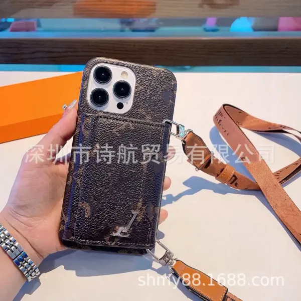 Louis Vuitton Monogram Cardholder Phone Case with Wrist Strap Brown Phone-Case - 5