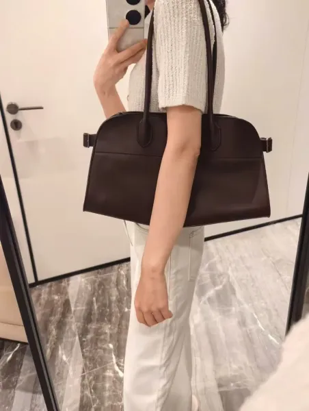 Design Arch-Shape Handbag Dark Chocolate Handbags - 12