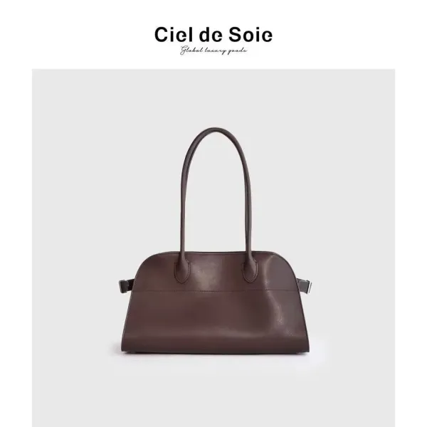Design Arch-Shape Handbag Dark Chocolate Handbags - 20