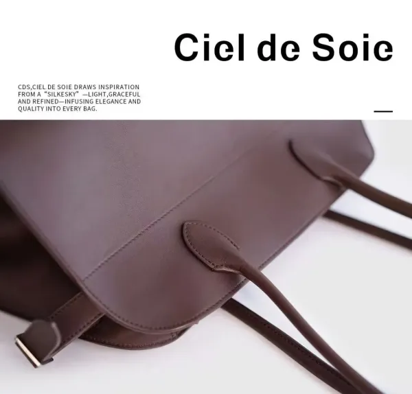 Design Arch-Shape Handbag Dark Chocolate Handbags - 28