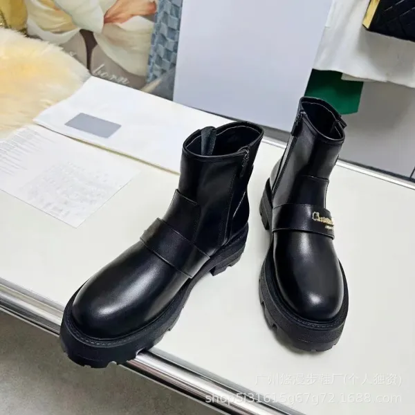 Christian Paris Chunky Platform Ankle Boots Black - 2