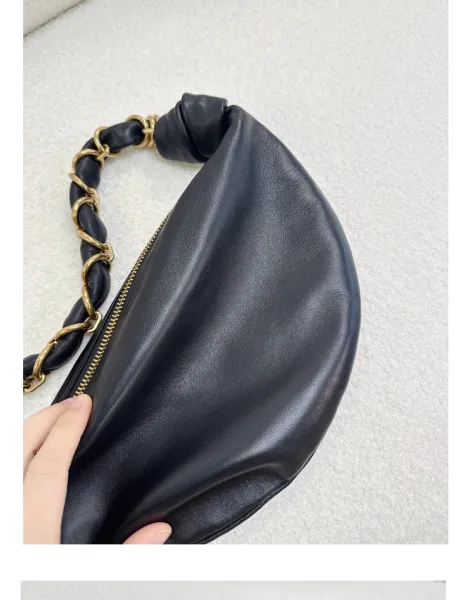 Saint Tears Knotted Chain Saddle Bag Black - 18