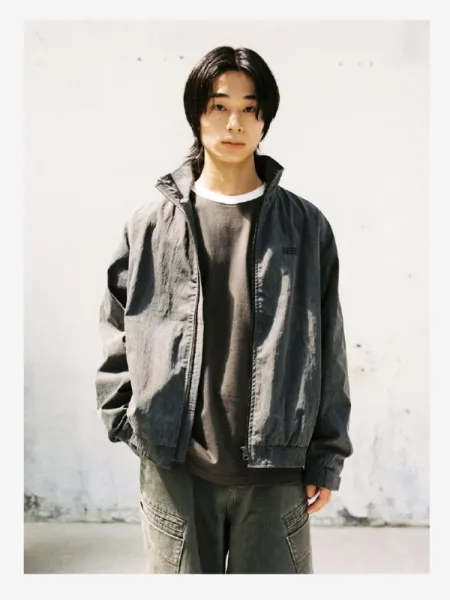 aeae Windbreaker Jacket Army Green Outerwear - 13