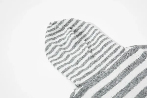 Design Striped Cropped Hoodie in Sage Green and Beige - 21