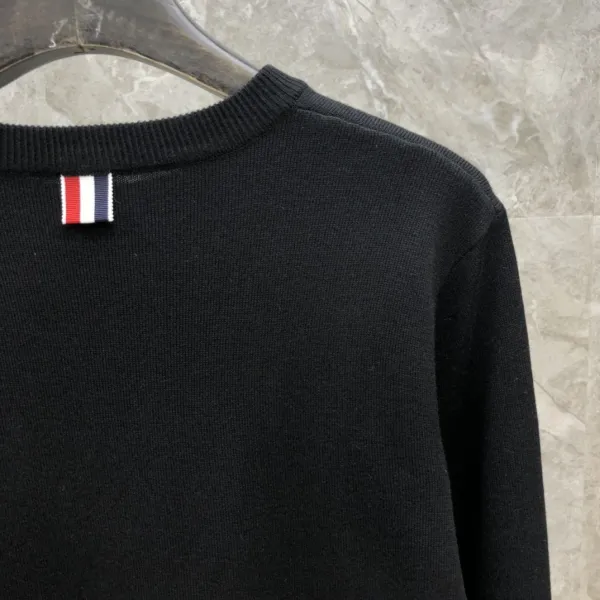 Thom Browne 4-Bar Stripe Navy Wool Sweater - 38