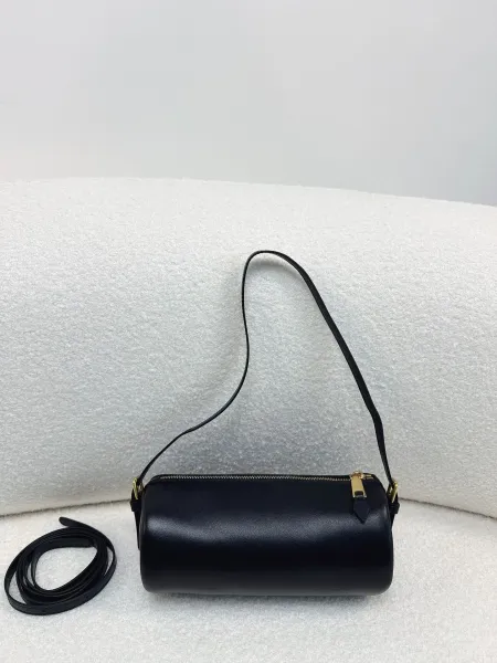Bottega Veneta The Cylinder Bag Black Leather Crossbody Bag - 1