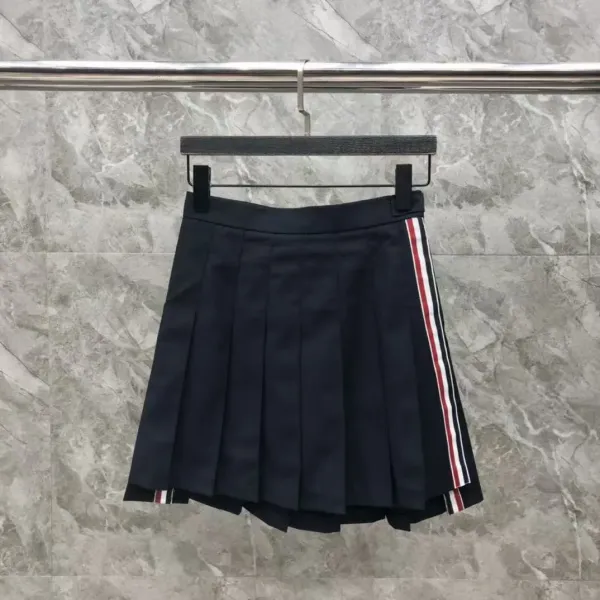 Thom Browne Pleated Tennis Skirt Pink Grid - 12