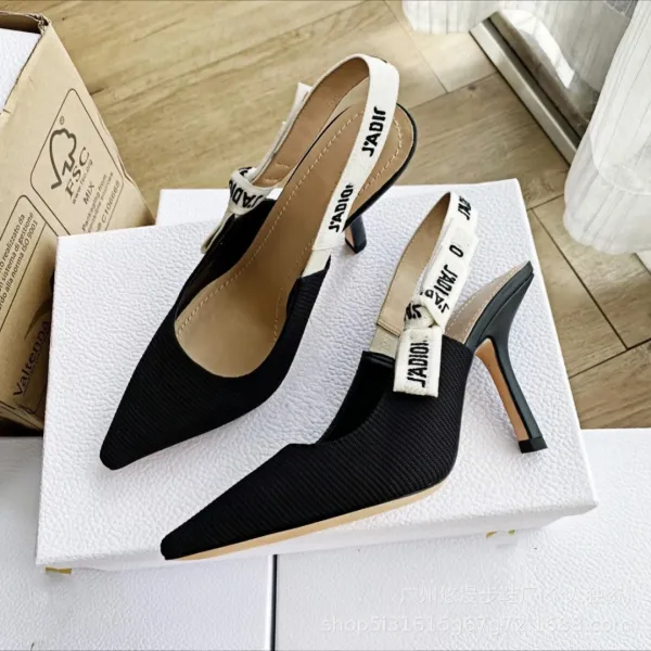 Dior J'Adior Slingback Flat Beige Woven Loafers - 13