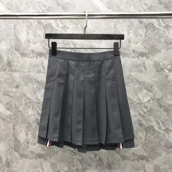 Thom Browne Pleated Tennis Skirt Pink Grid - 34