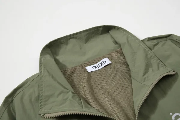 aeae Windbreaker Jacket Army Green Outerwear - 30