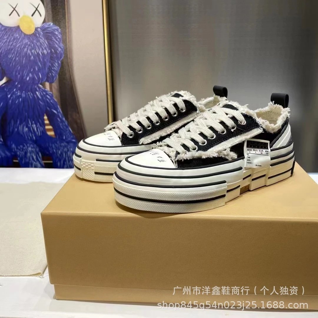 Off-White x VETEMENTS Deconstructed Canvas Chunky Sneakers White - 10