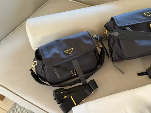 Prada Reporter Nylon Messenger Bag Navy Blue - 10