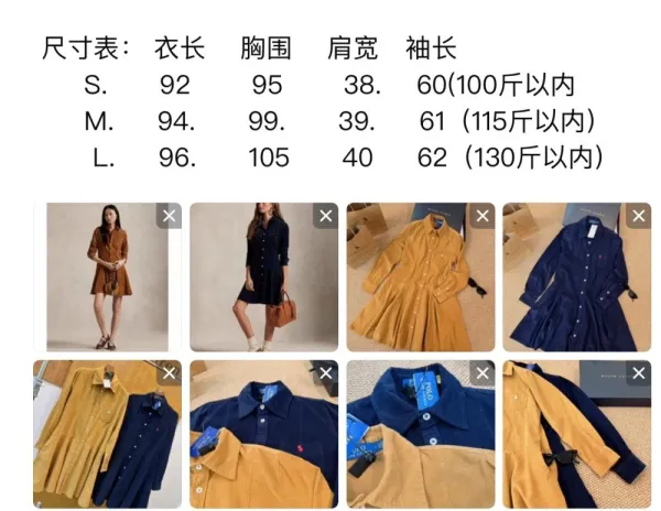 Ralph Lauren Polo Corduroy Shirt Dress Navy - 2