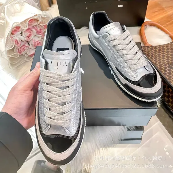 Chanel Tennis Classic White and Black Leather Sneakers - 13