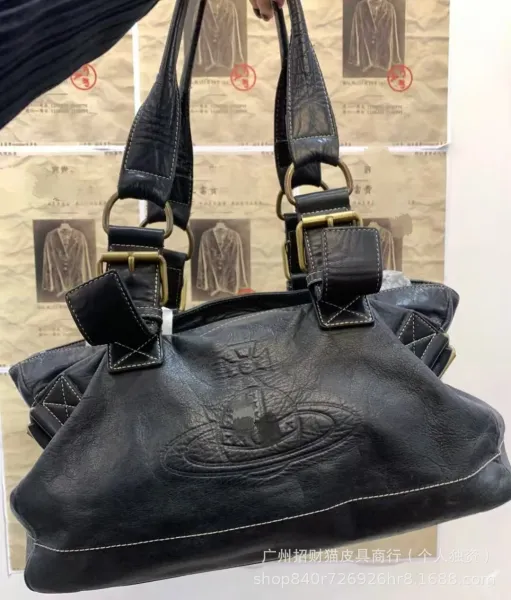 Vivienne Westwood Orb Logo Hobo Bag Black - 5