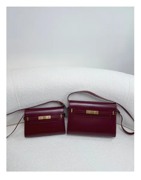 Saint Laurent Kate Medium Burgundy Leather Shoulder Bag - 18