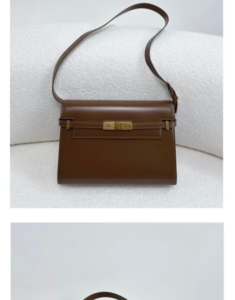 Saint Laurent Kate Medium Burgundy Leather Shoulder Bag - 28
