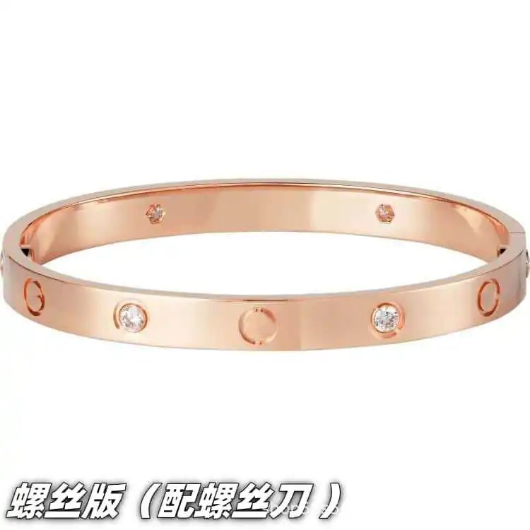 Unbranded Jewelry Screw-Motif Bangle Bracelet with Round Crystal Settings image 5
