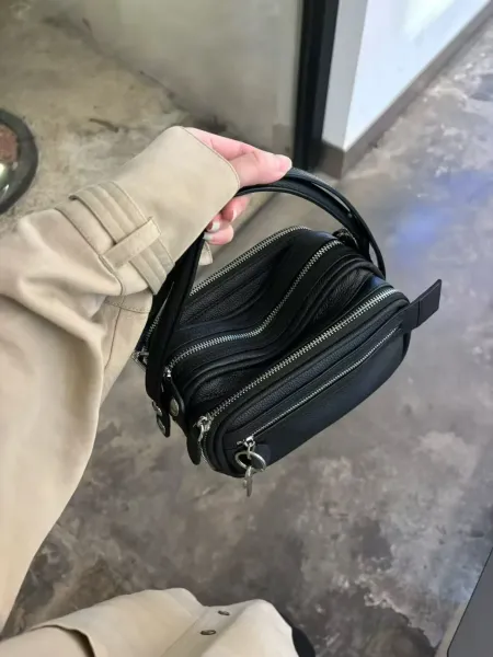 Balenciaga Hourglass Mini Black Leather Handbag - 14