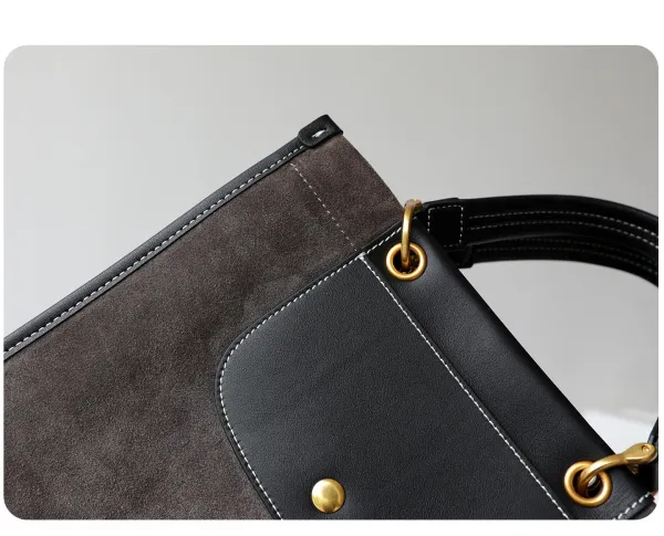 Longchamp Le Pliage Xtra Suede Tote Bag Charcoal Gray Handbag - 9
