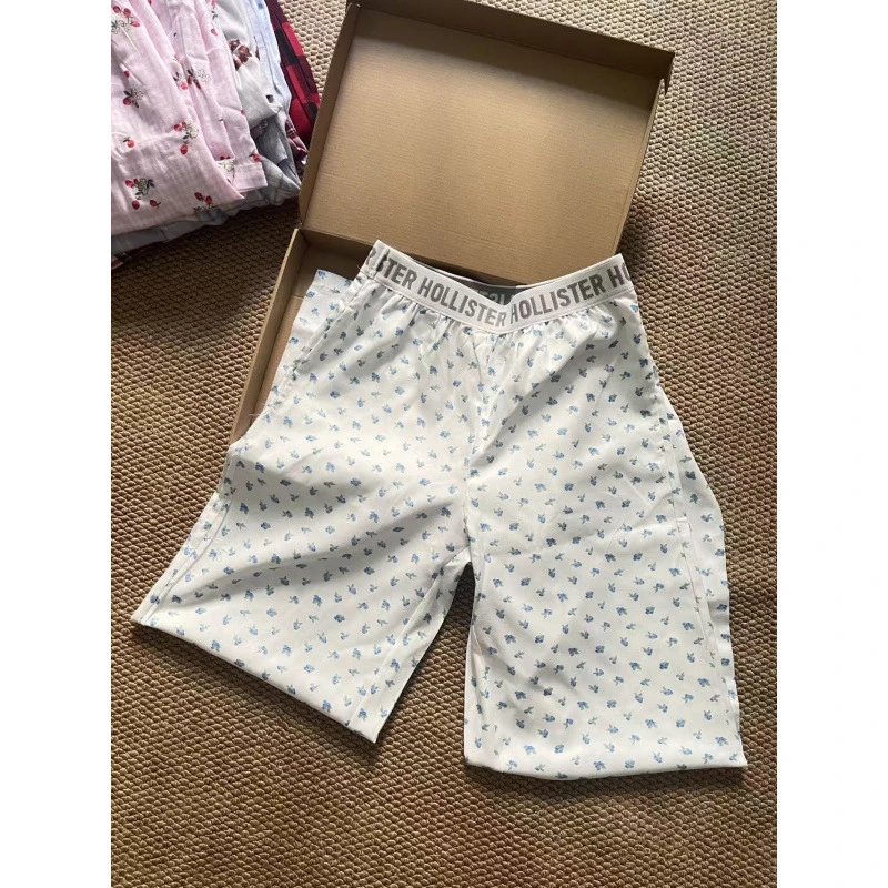 Hollister Floral Print Boxer Shorts White