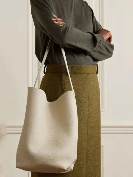 Minimalist Suede Hobo Bag in Cognac - 3