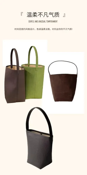 Minimalist Suede Hobo Bag in Cognac - 19