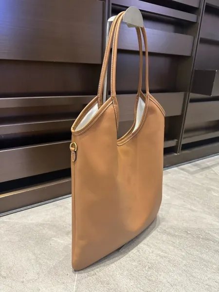 Miu Miu Logo-Embossed Distressed Brown Tote Bag - 28