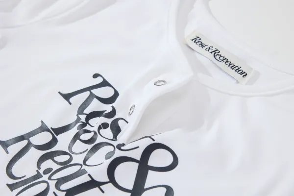 Rose & Resurrection Rest & Recreation White Graphic T-Shirt - 27