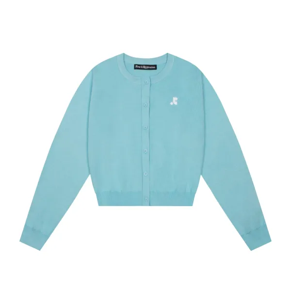 Rear & Regrettable Cropped Cardigan in Sky Blue - 20