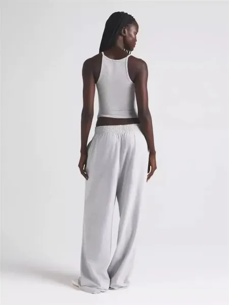 Design Wide-Leg Cropped Pants White - 5