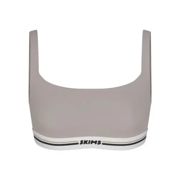 Skims Cotton-Covered Bralette White Underwear - 12