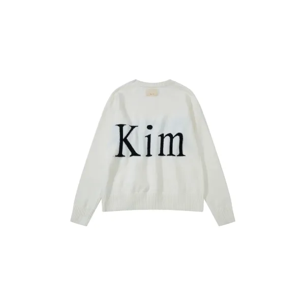 Matin White Knit Sweater with Bold Typography - 7