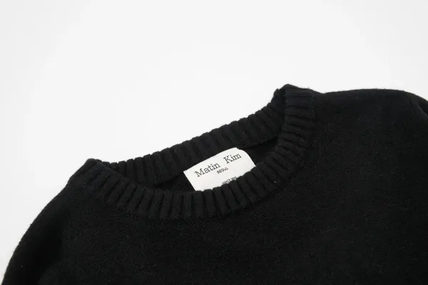 Matin White Knit Sweater with Bold Typography - 22