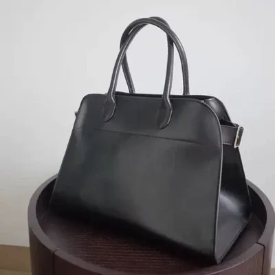The Row Mini Soft Suede Beige Boston Bag - 21