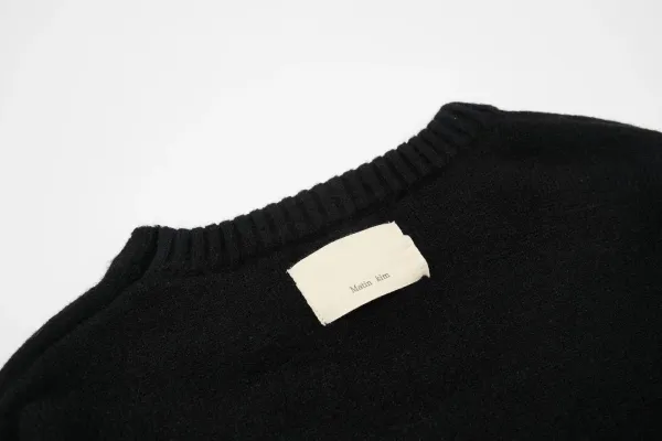 Matin White Knit Sweater with Bold Typography - 27